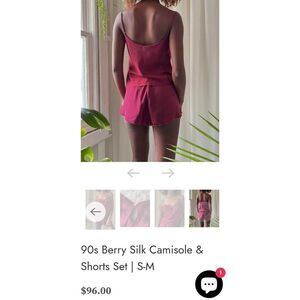 Victoria's secret Women's silk lingerie camisole shorts small 90s vintage